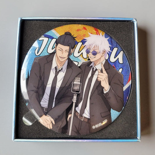 Jujutsu Kaisen Satoru Gojo & Suguru Geto (Large 4") Glitter Can Badge - Jujutsu Kaisen