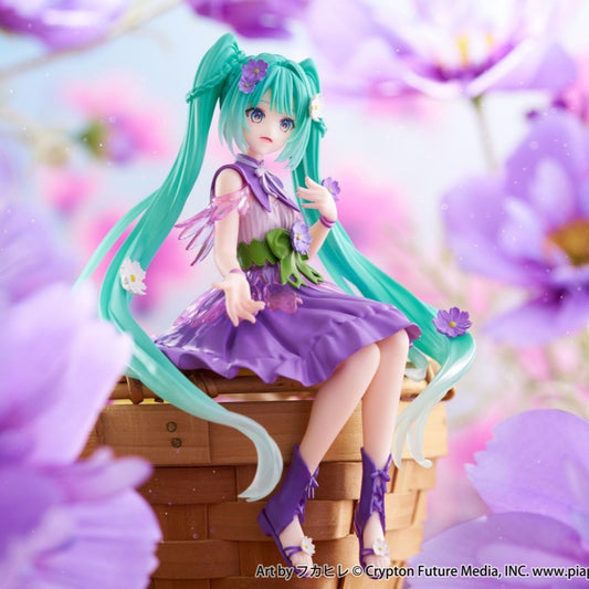 FuRyu Hatsune Miku (Flower Fairy Purple Cosmos) Noodle Stopper Figure - Piapro Characters