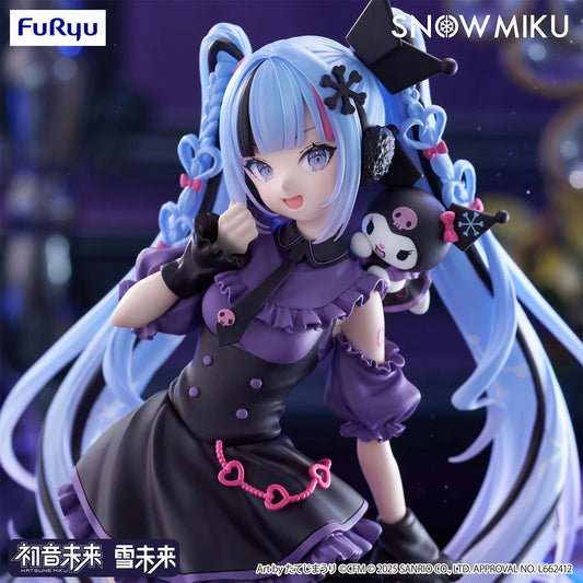 FuRyu Hatsune Miku Trio-Try-iT Figure - Snow Miku x Kuromi