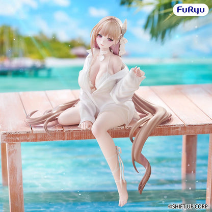 FuRyu Goddess of Victory: Nikke Viper  "Shine of Love" version of their Noodle Stopper Figure in a white swimsuit and an oversized shirt