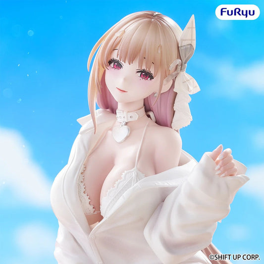 FuRyu Goddess of Victory: Nikke Viper  "Shine of Love" version of their Noodle Stopper Figure in a white swimsuit and an oversized shirt