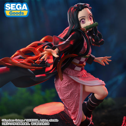SEGA Prize "Xross Link" figures of Tanjiro and Nezuko Kamado from Demon Slayer: Kimetsu no Yaiba