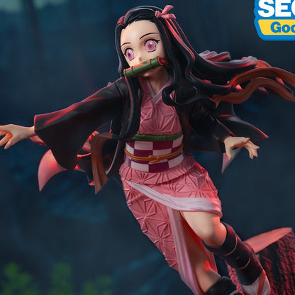 SEGA Prize "Xross Link" figures of Tanjiro and Nezuko Kamado from Demon Slayer: Kimetsu no Yaiba