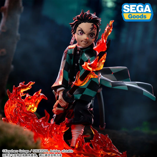SEGA Prize "Xross Link" figures of Tanjiro and Nezuko Kamado from Demon Slayer: Kimetsu no Yaiba
