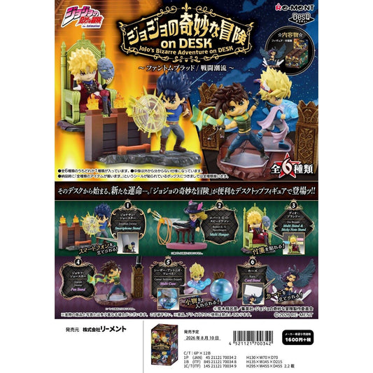 Re-Ment JoJo's Bizarre Adventure "on DESK" Phantom Blood & Battle Tendency 6-piece miniature figure set