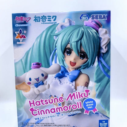 SEGA Luminasta Hatsune Miku x Cinnamoroll White Dress Version figure